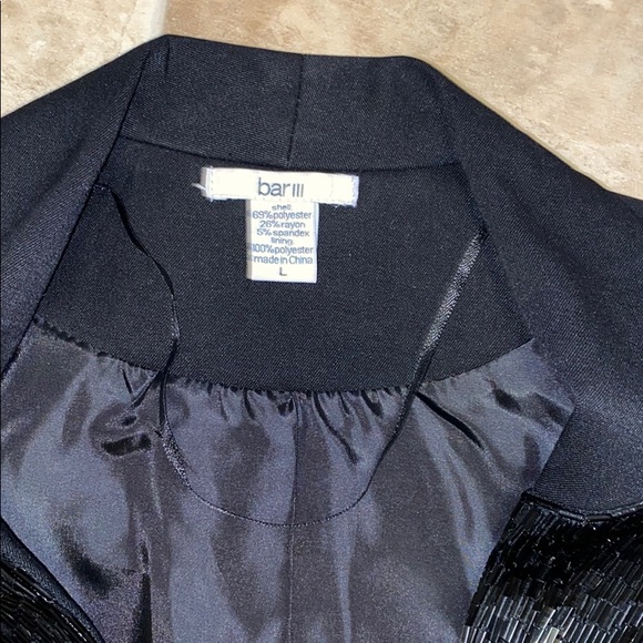 Bar III Sequin Accented Blazer/Jacket - Picture 3 of 5